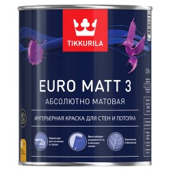 EURO MATT 3 A краска (база А белая), 0.9л Тиккурила