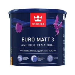 EURO MATT 3 A краска (база А белая), 2.7л Тиккурила