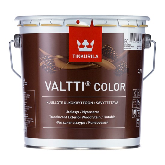 Купить VALTTI COLOR  (база EC) фасадный антисептик для древесины, 2.7л Тиккурила в магазине СтройРесурс от производителя Tikkurila