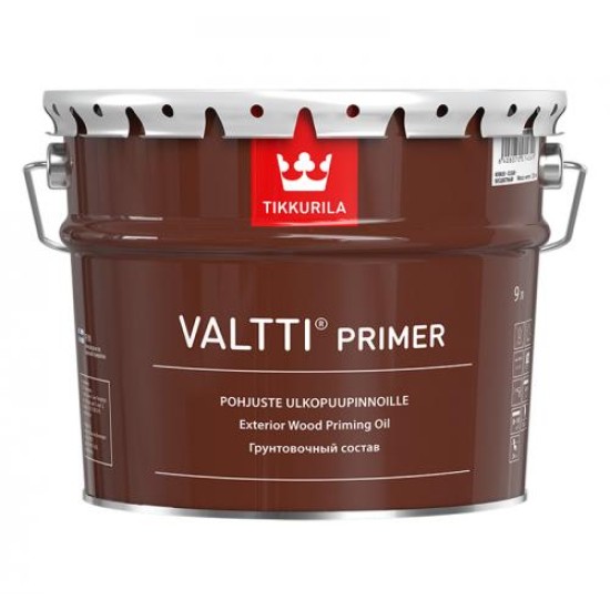 Купить VALTTI PRIMER (бывший POHJUSTE) грунтовочный состав для древесины c маслом, бесцветный, 2.7л Тиккурила в магазине СтройРесурс от производителя Tikkurila