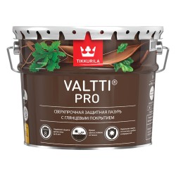 VALTTI PRO (база EC) фасадная антисептическая сверхпрочная лазурь для древесины, глянц., 9л Тиккурила