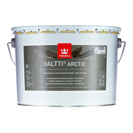 Купить VALTTI ARCTIC  (база EP) перламутровая фасадная лазурь для древесины, 9л Тиккурила в магазине СтройРесурс от производителя Tikkurila