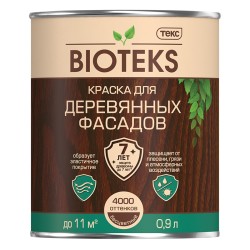 Краска для деревянных фасадов (база A белая) п/глянц., 9л БИОТЕКС