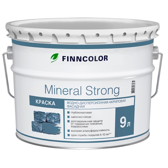 Купить Фасадная краска "МИНЕРАЛ СТРОНГ" цвет фиолетовый (K341), 9л Финнколор (MRC) в магазине СтройРесурс от производителя Finncolor