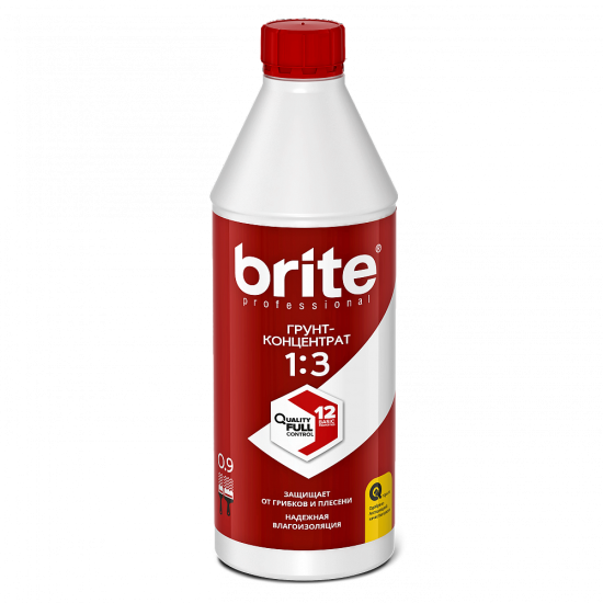 Купить Грунт BRITE PROFESSIONAL (концентрат 1:3, антигрибковая и антиплесень), 5л в магазине СтройРесурс от производителя Brite