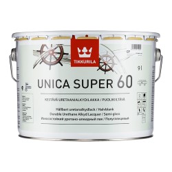 Лак UNICA SUPER 60 (п/глянц., уретано-алкидный, EP-база), 9л Тиккурила