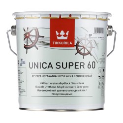 Лак UNICA SUPER 60 (п/глянц., уретано-алкидный, EP-база), 2.7л Тиккурила