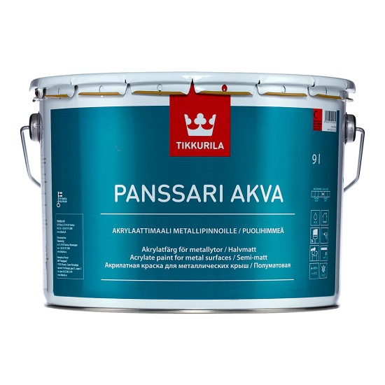Купить PANSSARI AKVA C краска (база C) для крыш акрилатная п/матовая, 9л Тиккурила [444] в магазине СтройРесурс от производителя Tikkurila