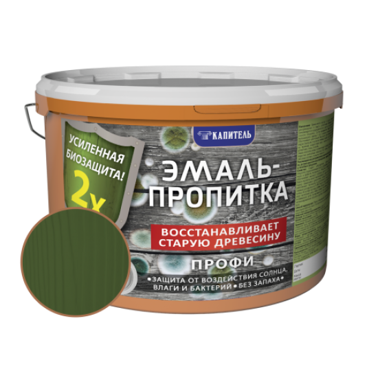 Купить Эмаль-Пропитка синяя акриловая, 10кг ПРОФИ КАПИТЕЛЬ в магазине СтройРесурс от производителя Капитель