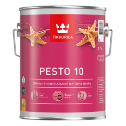 PESTO 10 эмаль (база C прозрачная) матовая алкидная, 2.7л Тиккурила