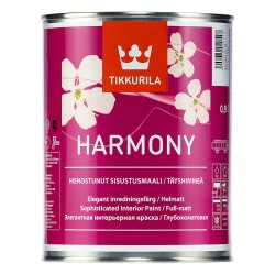 HARMONY A краска (база A белая) для интерьеров бархатистая, 0.9л Тиккурила