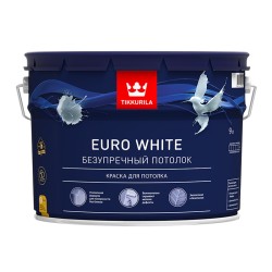 EURO WHITE краска белая для потолка гл/мат, 9л Тиккурила