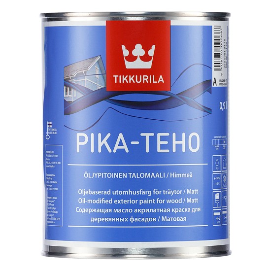 Купить PIKA-TEHO A  (база A белая) матовая акрилатн. фасадн. краска для древесины с маслом, 0.9л Тиккурила [250] в магазине СтройРесурс от производителя Tikkurila