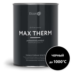 Эмаль термостойкая черная (1000 C) "ELCON Max Therm", 0.8кг ЭЛКОН