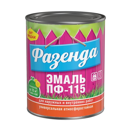 Купить Эмаль ПФ-115 синяя, 0.9кг ФАЗЕНДА в магазине СтройРесурс от производителя ТЕКС