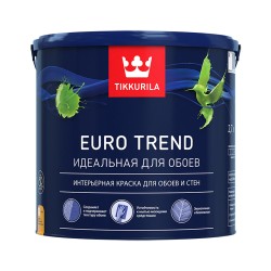 EURO TREND A краска (база A белая) для обоев и стен матовая, 2.7л Тиккурила
