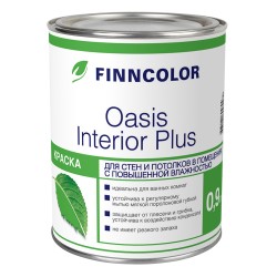 OASIS INTERIOR PLUS A краска (база A белая) для стен влажных помещений, 0.9л Финнколор [P130]