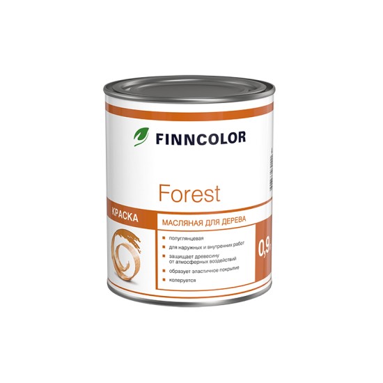 Купить FOREST A масл.краска (база A белая) п/глянц., для наружных работ по древесине, 0.9л Финнколор [P112] в магазине СтройРесурс от производителя Finncolor