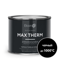 Эмаль термостойкая черная (1000 C) "ELCON Max Therm", 0.4кг ЭЛКОН