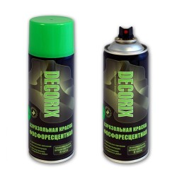 Краска-спрей зеленое свечение фосфоресцентная DECORIX, 520мл 0125-00