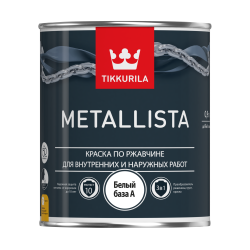 METALLISTA серый ( RAL 7024) краска по ржавчине глянц. быстросохн., 0.8л Тикк