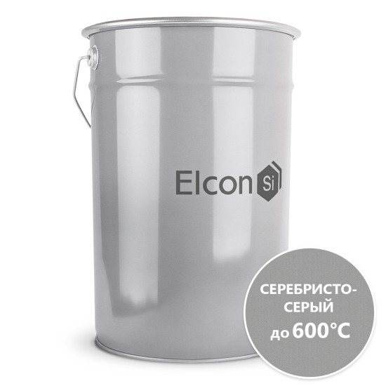 Купить Эмаль термостойкая КО-8101 серебристо-серая (до 600 С) "ELCON Max Therm", 25кг ЭЛКОН в магазине СтройРесурс от производителя Elcon