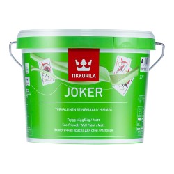 JOKER A краска (база A белая) матовая гипоаллергенная, шелковистая, 2.7л Тиккурила