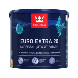 EURO EXTRA 20 A краска экстрастойкая к влаге (база A белая), 2.7л Тиккурила
