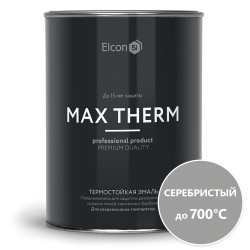 Эмаль термостойкая серебристая (700 C) "ELCON Max Therm", 0.8кг ЭЛКОН