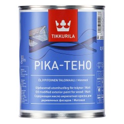 PIKA-TEHO A  (база A белая) матовая акрилатн. фасадн. краска для древесины с маслом, 0.9л Тиккурила [250]