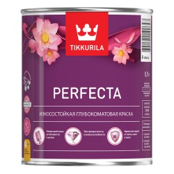 PERFECTA A краска (база A белая) интерьерная износостойкая гл/матовая, 0.9л Тиккурила