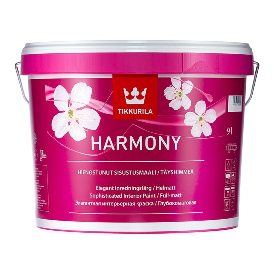Купить HARMONY C краска (база C) для интерьеров бархатистая, 9л Тиккурила [809] в магазине СтройРесурс от производителя Tikkurila