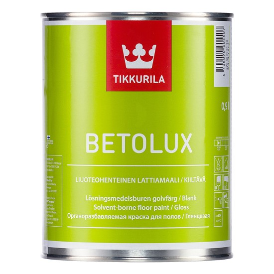 Купить BETOLUX C краска для полов (база C) глянцевая уретано-алкидная, 0,9л Тиккурила [270] в магазине СтройРесурс от производителя Tikkurila