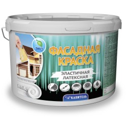 Краска фасадная ЭЛАСТИЧНАЯ (основа A белая) ВД, 14кг КАПИТЕЛЬ