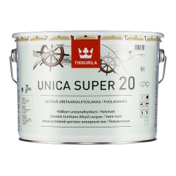 Лак UNICA SUPER 20 (п/матовый, уретано-алкидный, EP-база), 9л Тиккурила