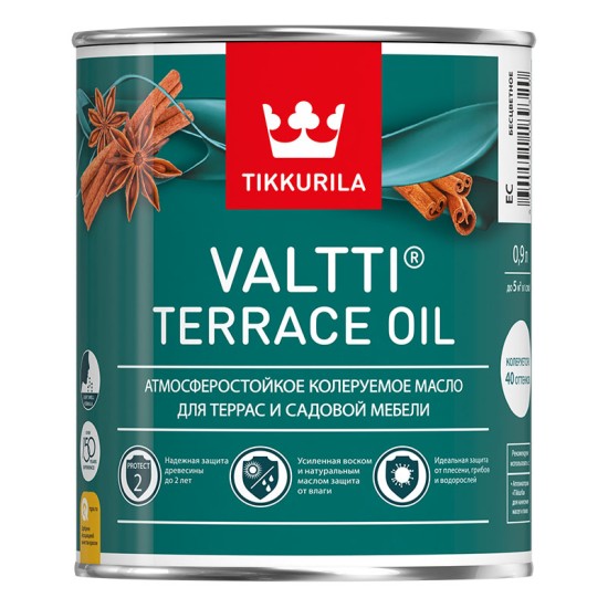 Купить VALTTI TERRACE OIL масло для террас и садовой мебели (база EC), 0.9л Тиккурила в магазине СтройРесурс от производителя Tikkurila