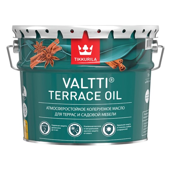 Купить VALTTI TERRACE OIL масло для террас и садовой мебели (база EC), 9л Тиккурила в магазине СтройРесурс от производителя Tikkurila