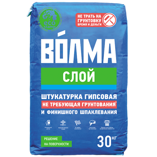 Купить Штукатурка гипсовая "Волма-слой", 30кг в магазине СтройРесурс от производителя Волма